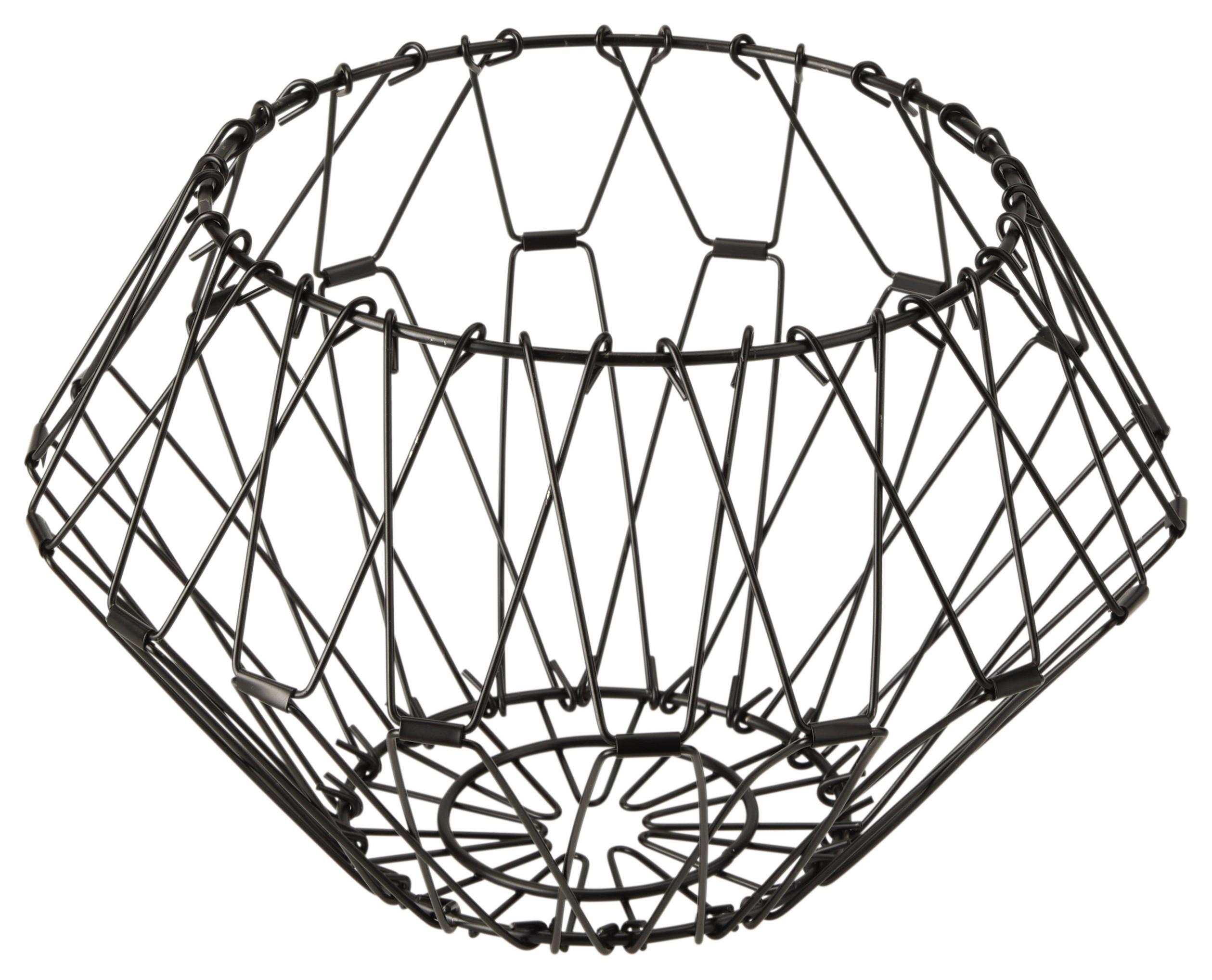 Korb Vadula I in Schwarz Ø ca. 18cm - Schwarz, Basics, Metall (18/17cm) - Modern Living