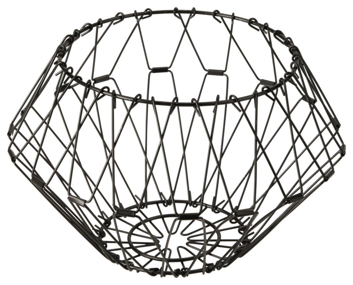 Korb Vadula I in Schwarz Ø ca. 18cm - Schwarz, Basics, Metall (18/17cm) - Modern Living