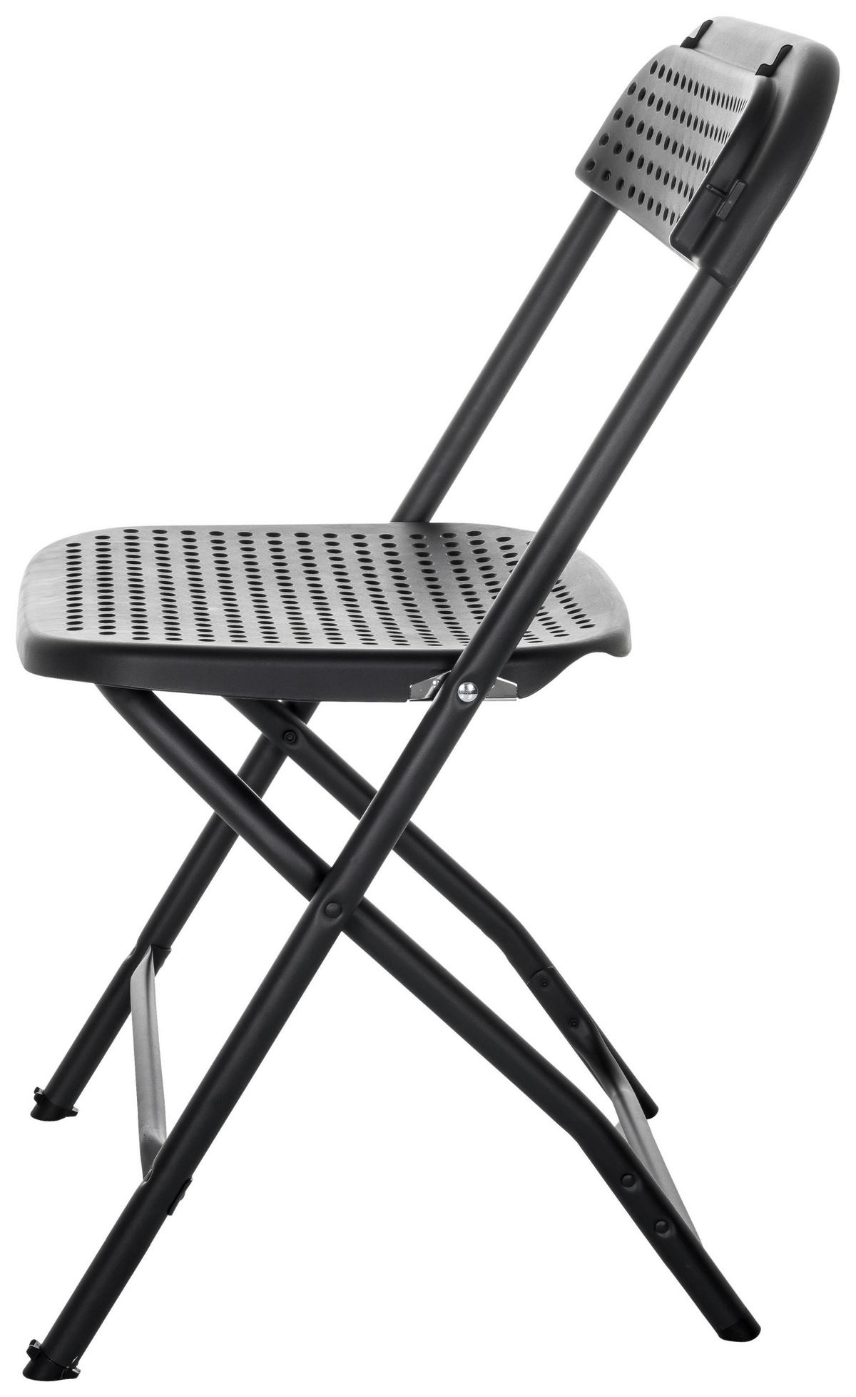 Zložljiv Stol Tudela Xxl Pro, Črna - črna, Basics, umetna masa (51/80/52cm) - MID.YOU