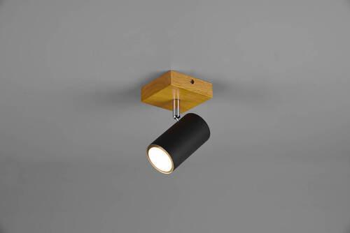 Strahler Spot Marley Schwarz max. 15 Watt - Schwarz, Design, Holz/Metall (9/16/12cm) - Trio Leuchten