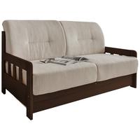 Schlafsofa Camino Holzkorpus Nussbaum/Beige - Beige/Nussbaumfarben, MODERN, Holz/Textil (154/88/90cm) - Livetastic