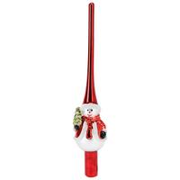 CHRISTBAUMSPITZE ROZE - Rot/Silberfarben, Glas (5,5/4,7/25cm)