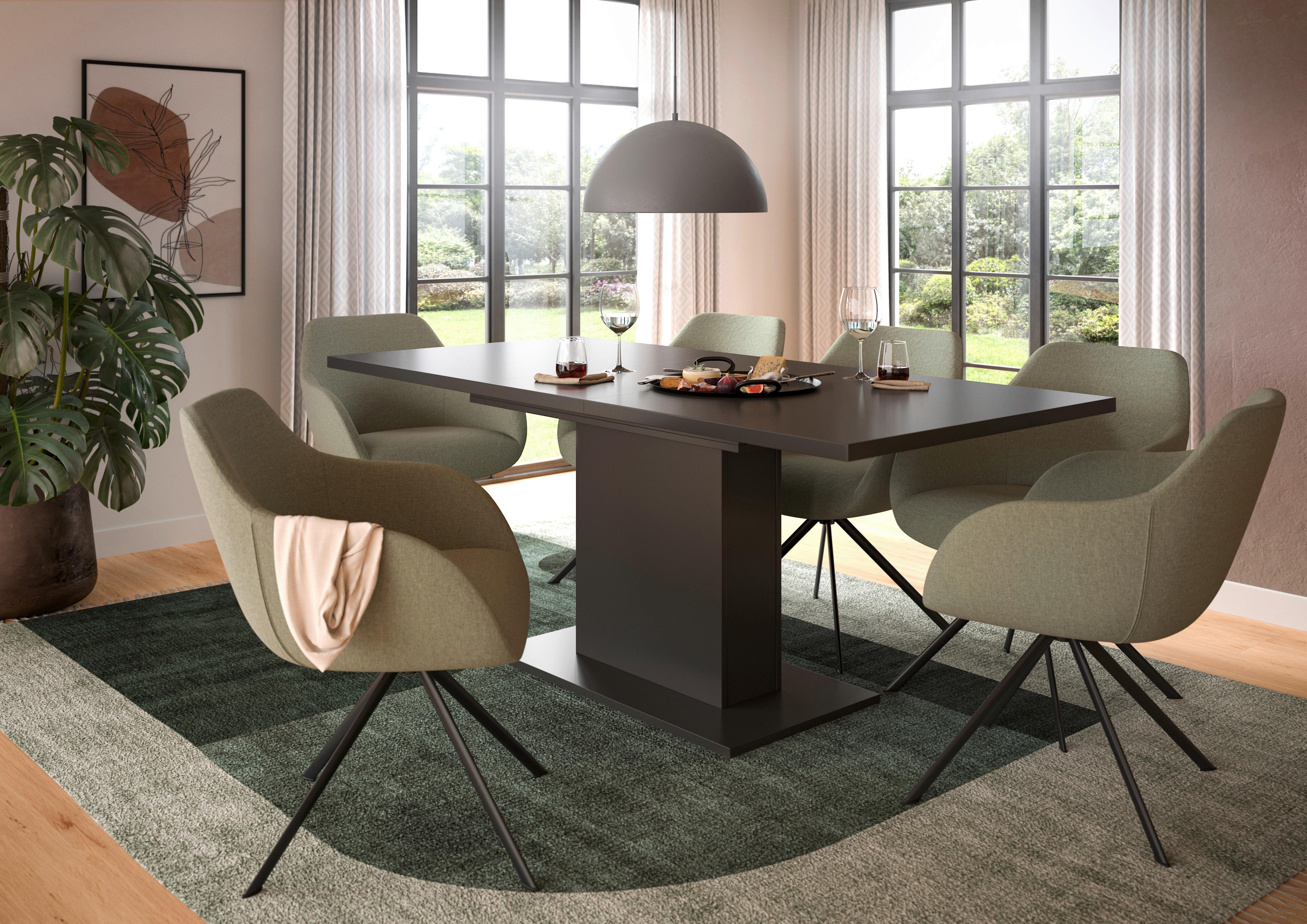 Ausziehtisch Marlon ca. 150-190x90x76 cm Grau - Grau, KONVENTIONELL, Holzwerkstoff (150-190/90/76cm)