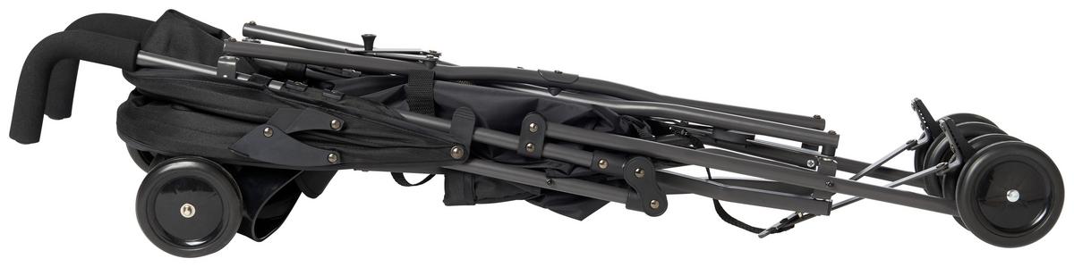 WÓZEK SPACEROWY PEPI 2.0 - czarny, Basics, metal/tkanina (80/46/97cm) - My Baby Lou