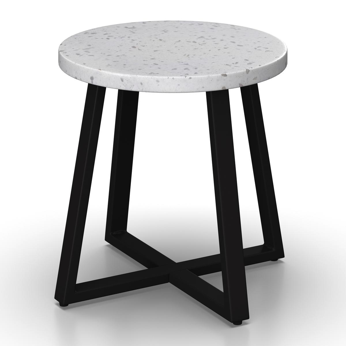 Balkonset Mathilda Dunkelgr. Metall/Outdoorstoff +Abdeckung - Dunkelgrau/Schwarz, MODERN, Kunststoff/Textil - Bessagi Garden