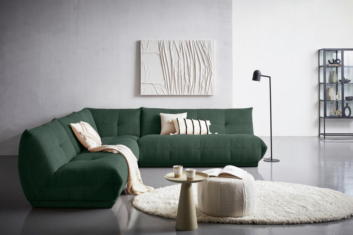 Modul Sofa Giselle Ecke Dunkelgrün - Dunkelgrün, Trend, Textil (105/80/105cm) - Livetastic