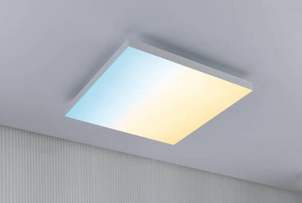 LED-Paneel Velora Rainbow in Weiß max. 19 Watt - Weiß, Basics, Metall (45/45/6,4cm) - Paulmann