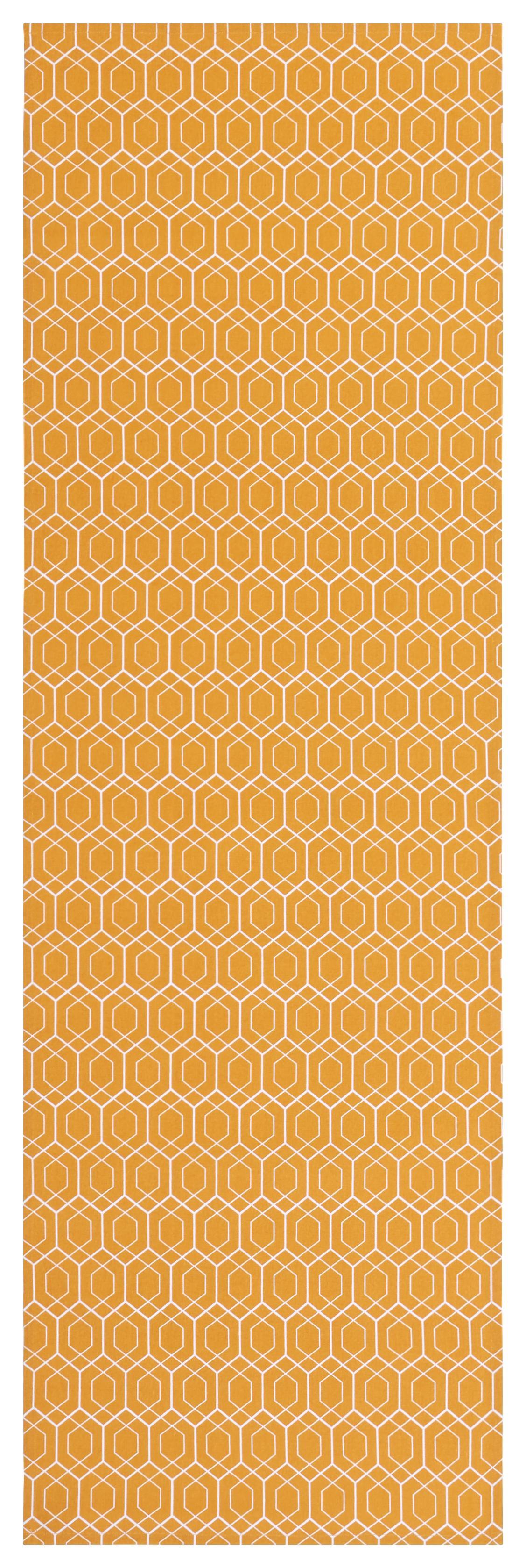 Tischläufer Honeycomb Gelb/Weiß - Gelb/Weiß, LIFESTYLE, Textil (45/150cm) - Mömax modern living