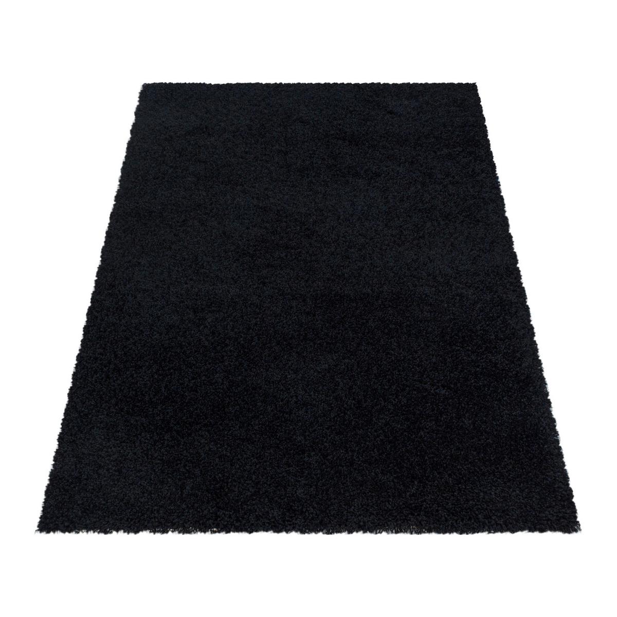 Hochflorteppich Sydney 3000 Schwarz ca. 200x290cm - Schwarz, Basics, Textil (200/290cm)