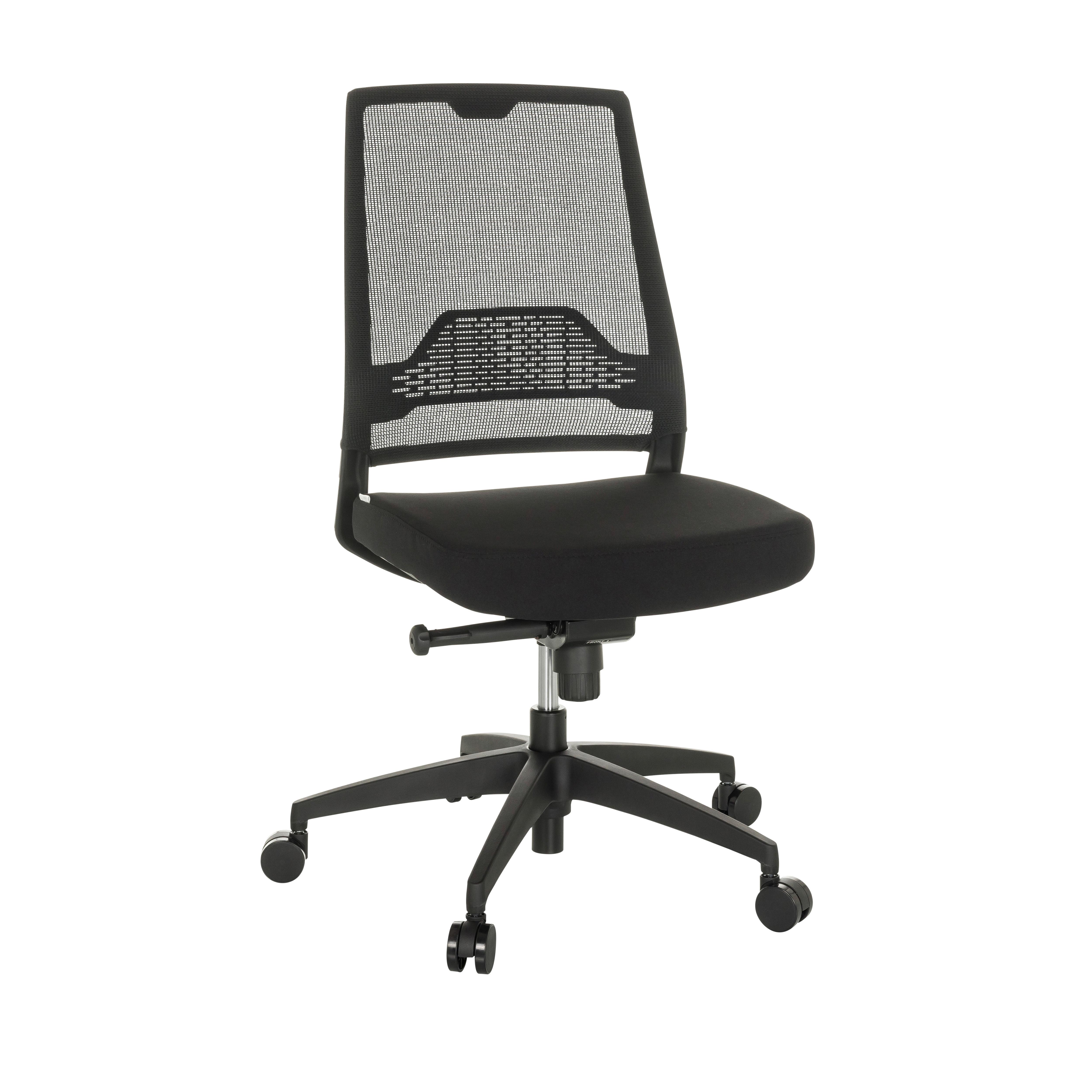 Pisarniški Stol Porto Eco I, Črna - črna, Basics, umetna masa/tekstil (49/98-107/60cm) - MID.YOU