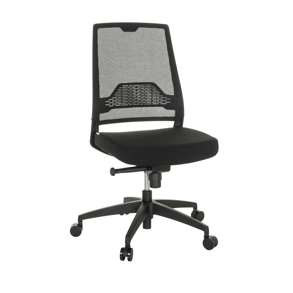 Pisarniški Stol Porto Eco I, Črna - črna, Basics, umetna masa/tekstil (49/98-107/60cm) - MID.YOU