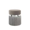 HOCKER Hocker in Grau mit Fransen - Silberfarben/Grau, Basics, Holzwerkstoff/Textil (38/45/38cm) - Kayoom