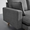 HÖRNSOFFA ILLA - mörkgrå/bokfärgad, Modern, trä/textil (154/155cm) - Bessagi Home