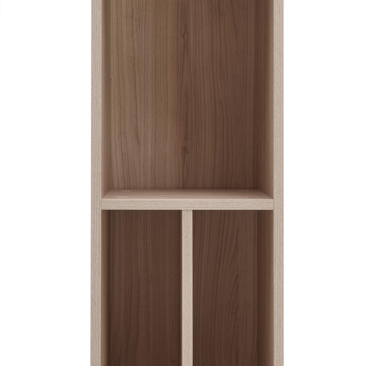 Wandregal Siena Eichefarben - Eichefarben, MODERN, Glas/Holzwerkstoff (30/125/30cm) - Premium Living