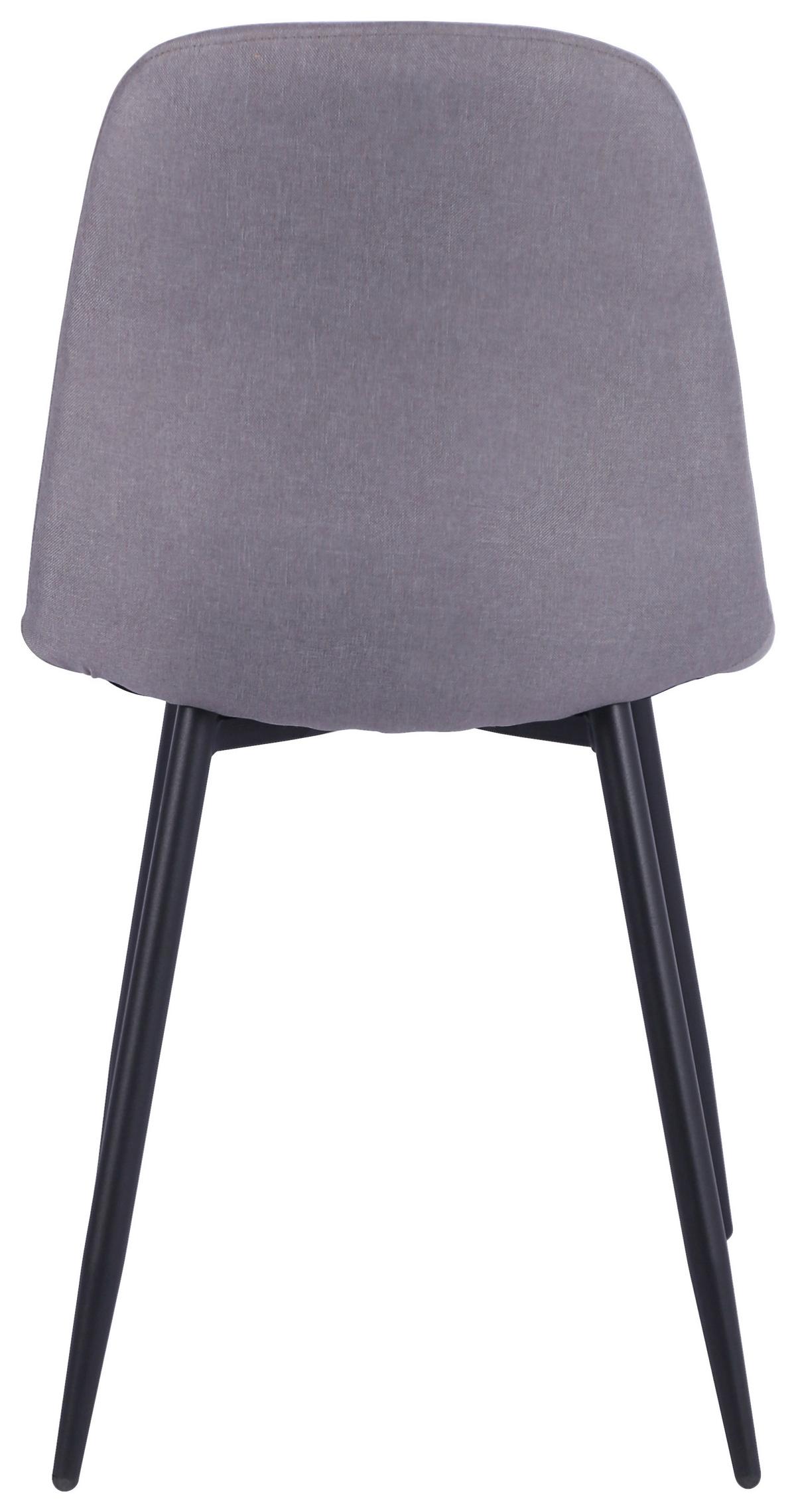 Stol Mona, Siva, Črne Noge - siva/črna, Moderno, kovina/tekstil (44/87/56cm)