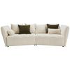 Bigsofa Sofi in Creme - Dunkelgrün/Creme, MODERN, Textil (294/93/152cm) - Premium Living