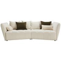Bigsofa Sofi in Creme - Dunkelgrün/Creme, MODERN, Textil (294/93/152cm) - Premium Living