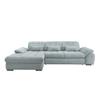 Ecksofa mit Bettkasten Rigatti ca. 184x314 cm Blau - Schwarz/Hellblau, MODERN, Textil/Metall (184/314cm) - Livetastic