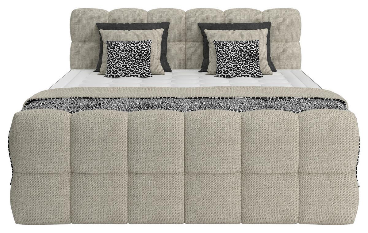Boxspring Krevet Brisbane - crna/boje šampanjca, Trend, drvni materijal/drvo (120/200cm) - Premium Living