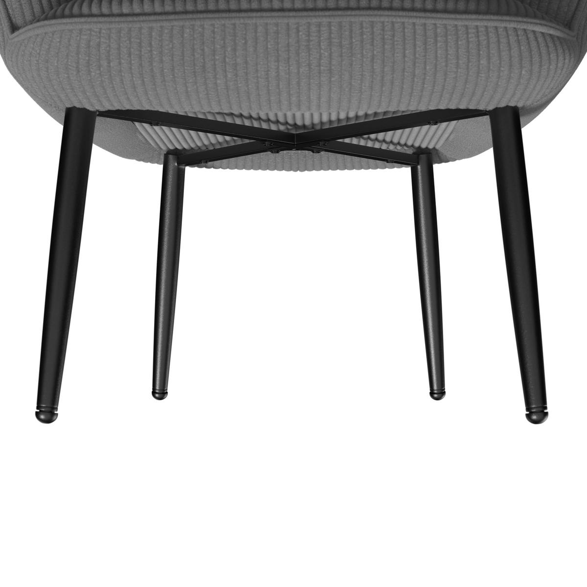 SCAUN DE RELAXARE AURORA - negru/gri, Modern, lemn/metal (68/98/74cm) - Bessagi Home