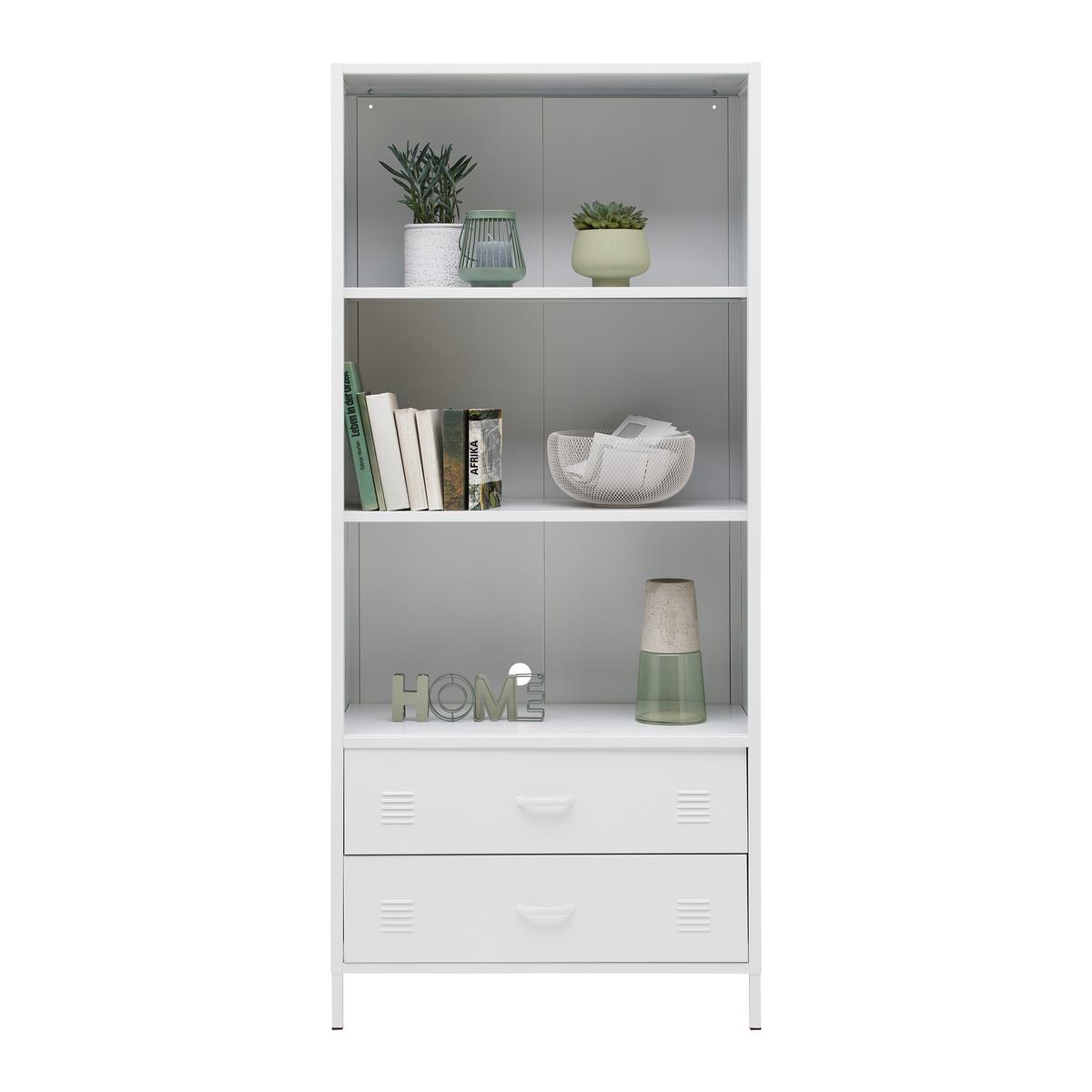Regal Metallica Weiß - Weiß, MODERN, Metall (80/180/40cm) - Mömax