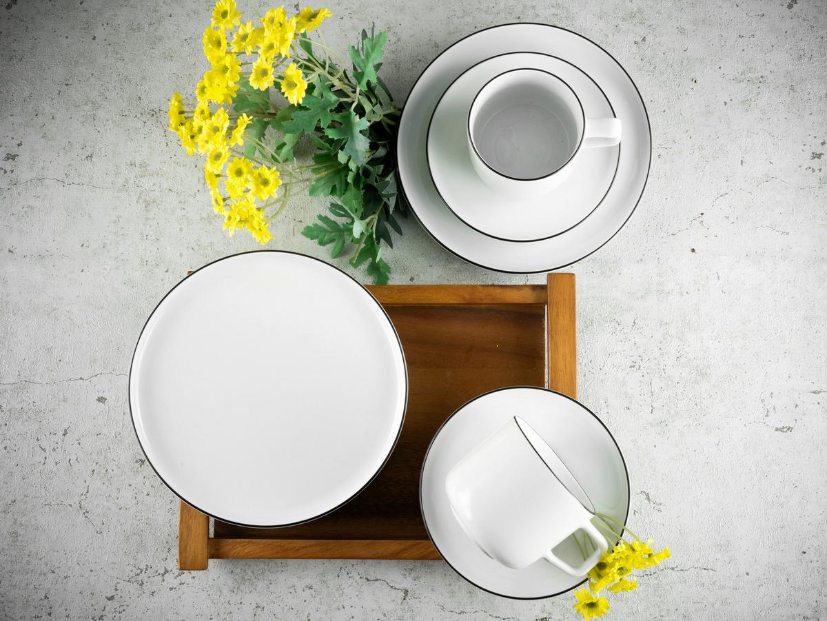 Kavni Servis Chef Collection, 18-Delni - črna/bela, Basics, keramika - Creatable