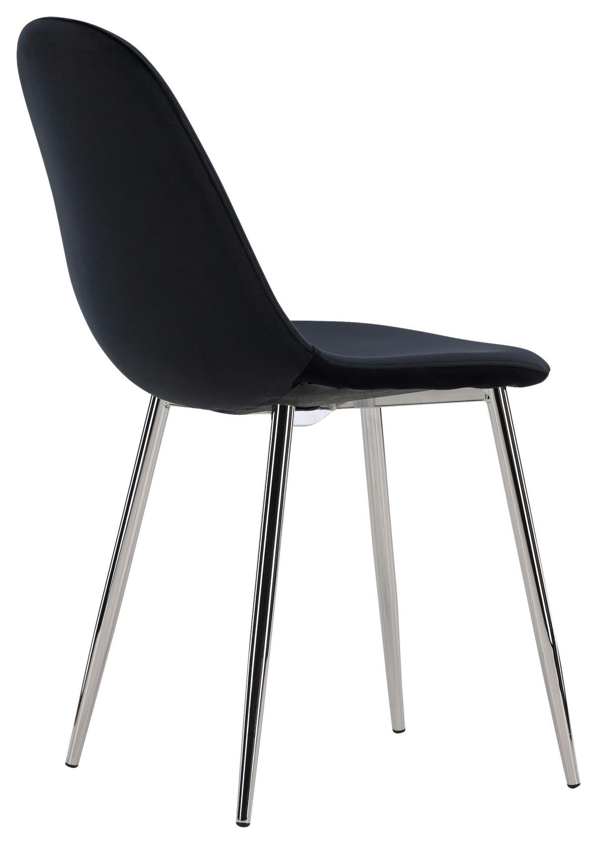 STUHL-SET POLAR - Schwarz, Design, Textil/Metall (45/90/52cm) - Livetastic