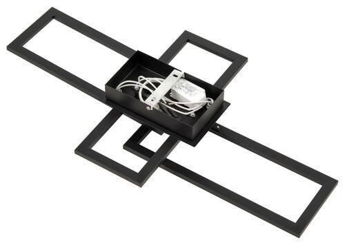 Stropna Led-svetilka Ferm - črna, Moderno, umetna masa (65/34,8/7,3cm) - Premium Living