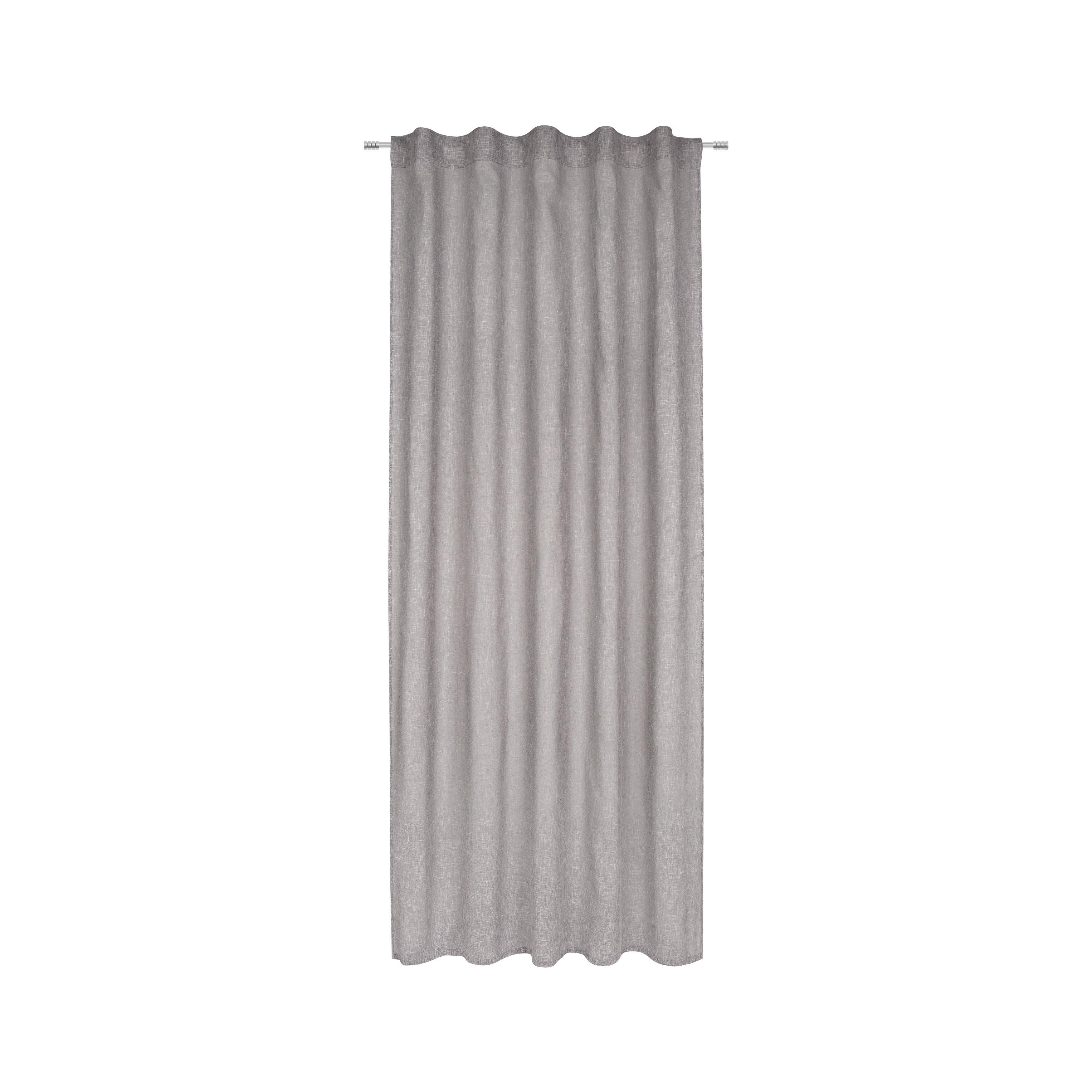 KONČANA ZAVESA ELENA - siva, Konvencionalno, tekstil (140/255cm) - Premium Living