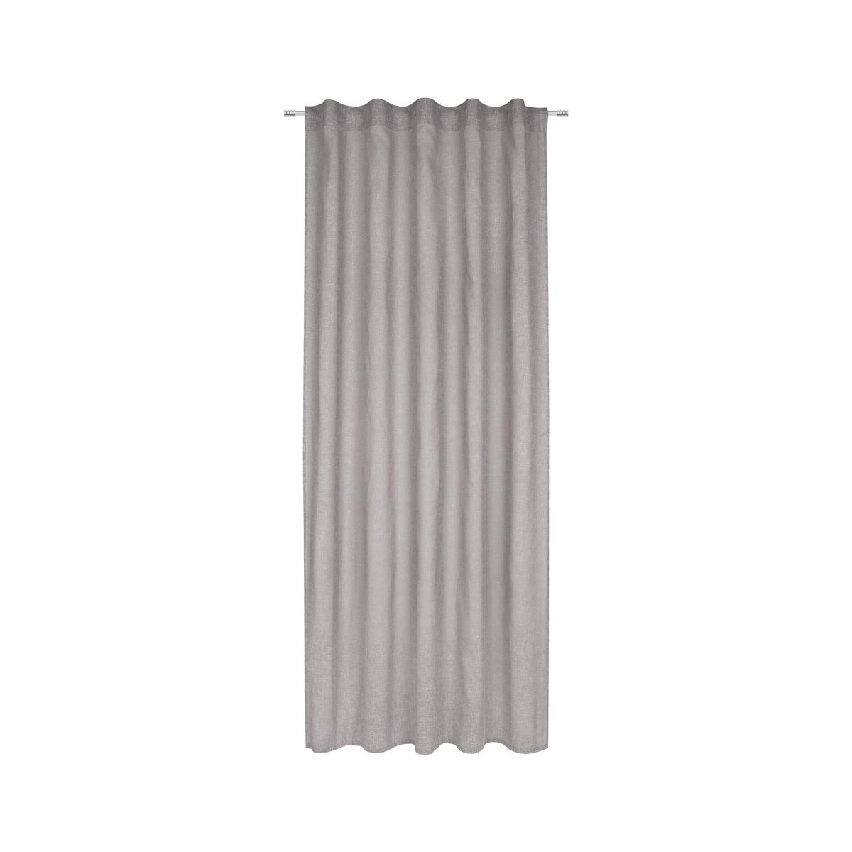 KONČANA ZAVESA ELENA - siva, Konvencionalno, tekstil (140/255cm) - Premium Living
