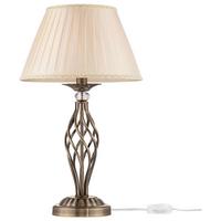 TISCHLEUCHTE GRACE - Messingfarben, Basics, Glas/Textil (32/55/32cm) - MAYTONI