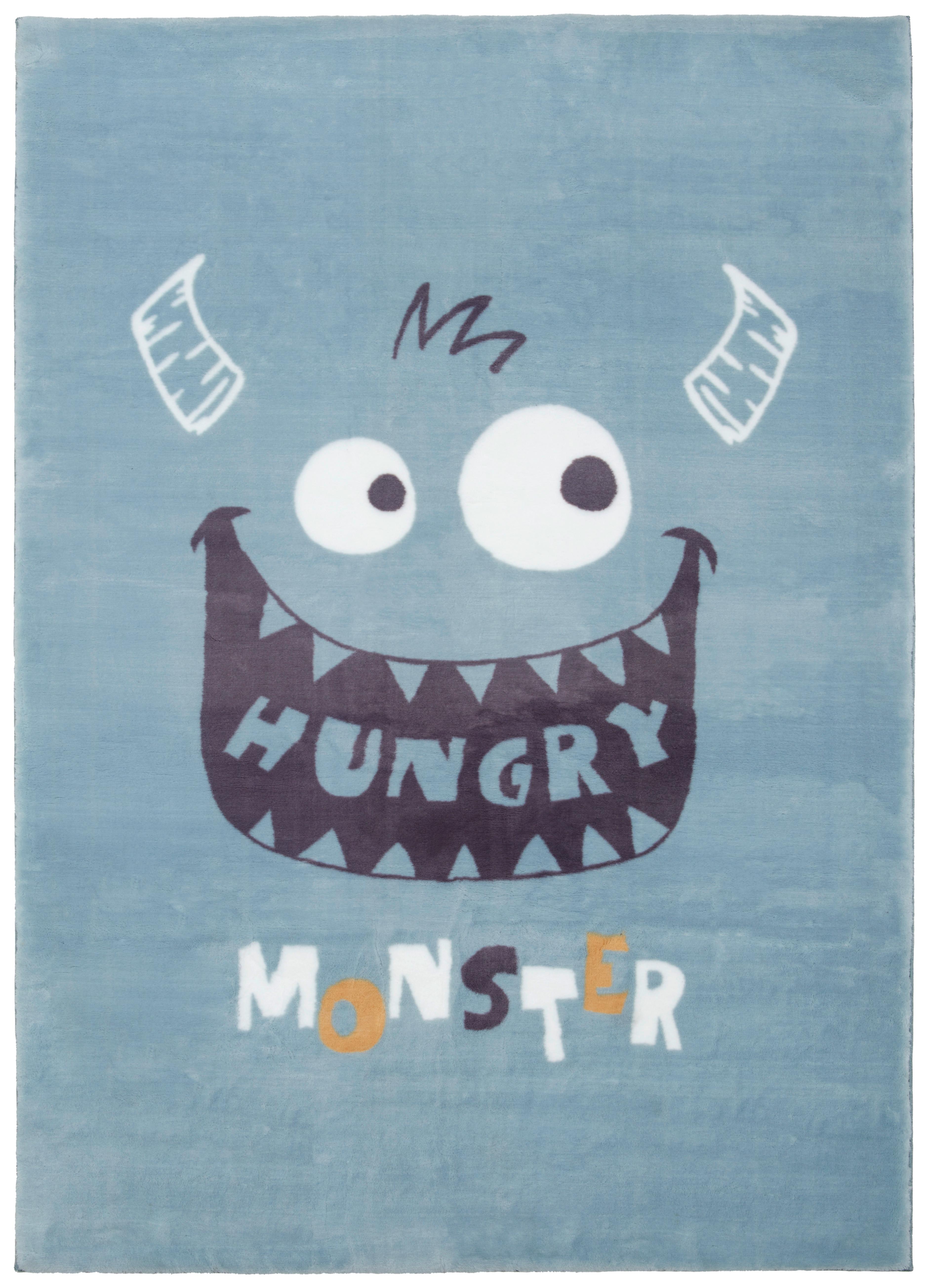Kinderteppich Monster in Blau ca. 120x170cm - Blau, Textil (120/170cm) - Mömax