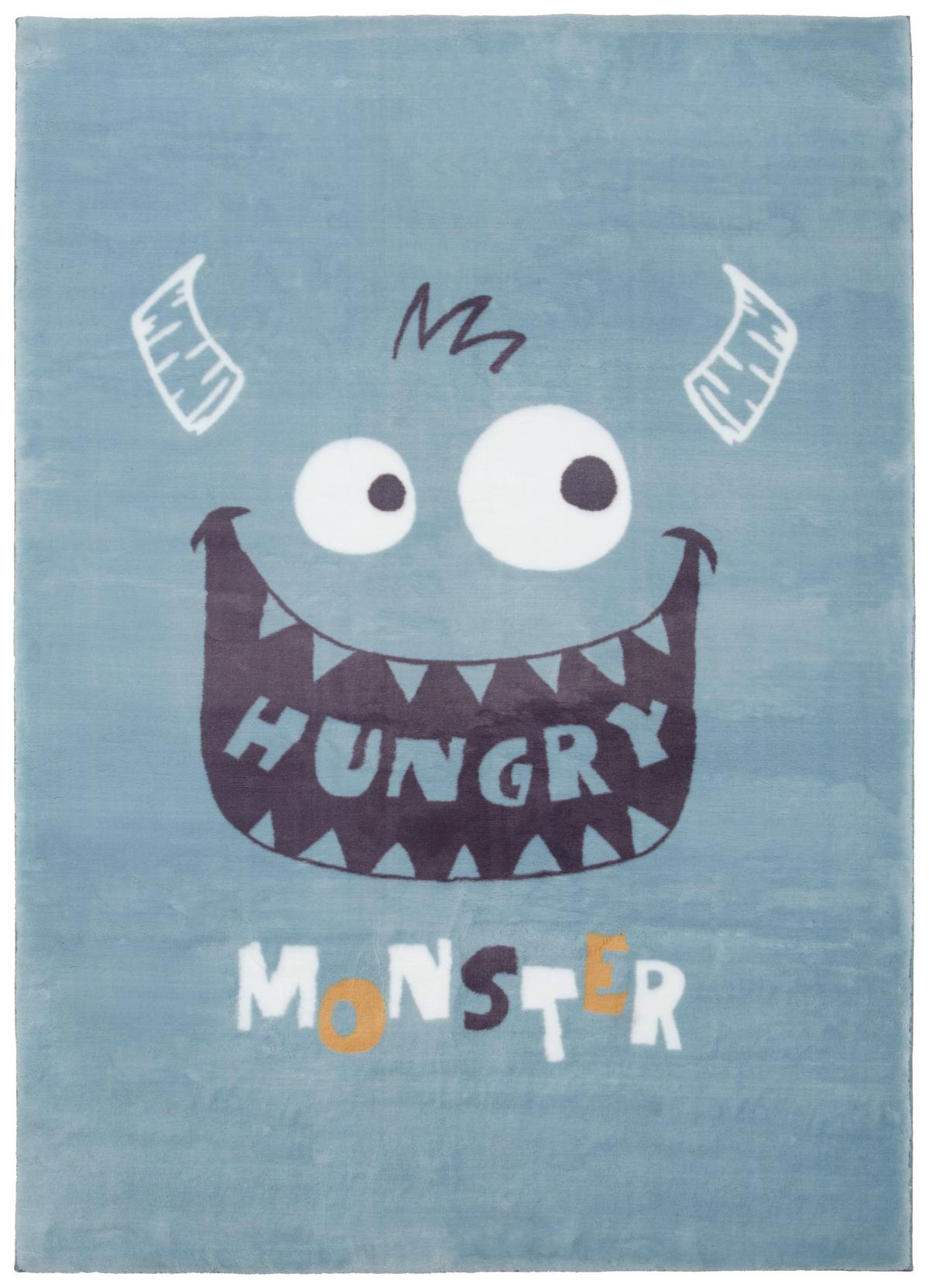Kinderteppich Monster in Blau ca. 120x170cm - Blau, Textil (120/170cm) - Mömax