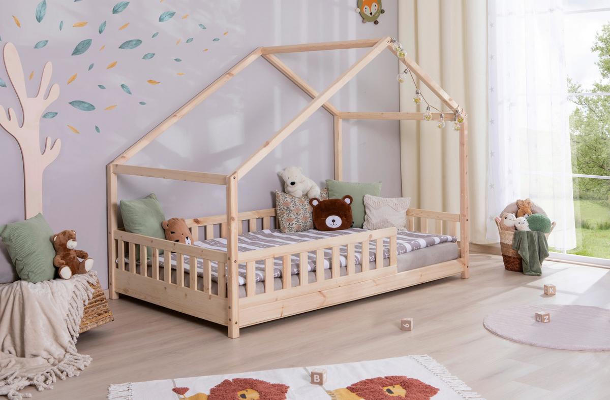 Hausbett Lou ca. 140x200 cm Holz - Naturfarben, MODERN, Holz (140/200cm) - MID.YOU