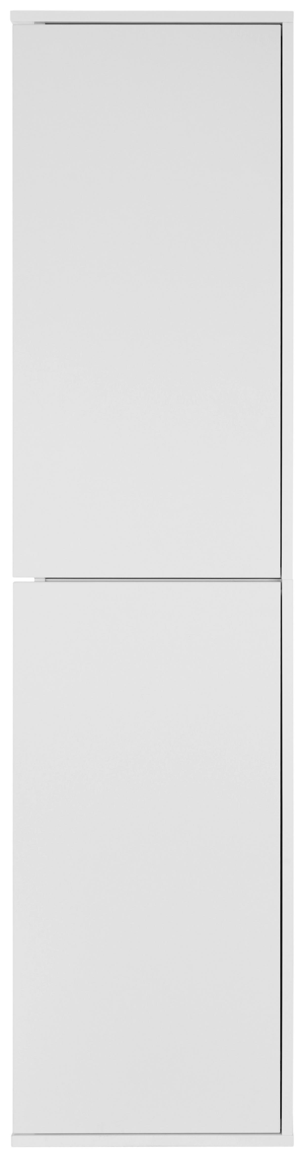 Hochschrank in Weiß - Weiß Hochglanz, MODERN, Glas/Holzwerkstoff (41,2/165,2/32cm) - Mömax