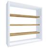 Gewürzregal Esaldi S ca. 40x40 cm Weiß/Honigeiche - Honigeiche/Weiß, Basics, Holzwerkstoff (40/40/10cm) - MID.YOU