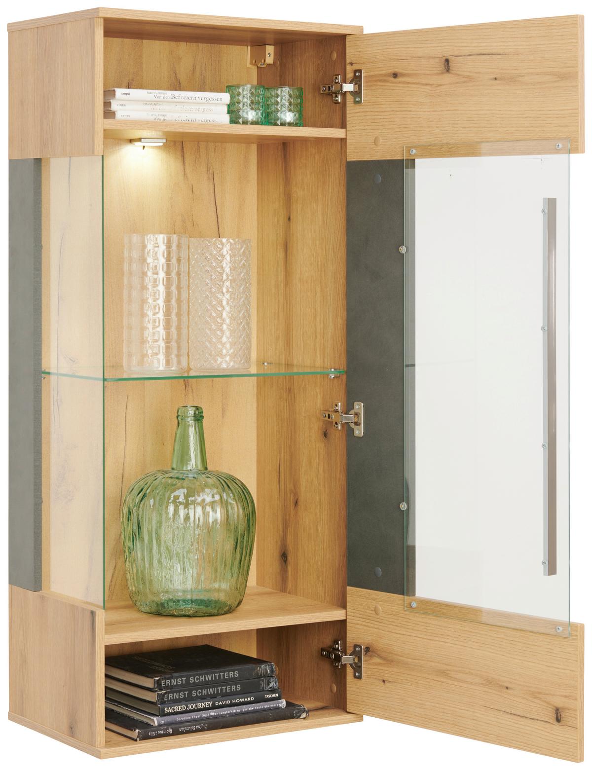 Vitrină suspendată LIMIT - Modern, sticlă/material pe bază de lemn (53/125/35cm) - Modern Living