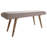 Klop Brez Naslona Salim - bež/rjava, Natur, tekstil/les (117/51/38cm) - MID.YOU