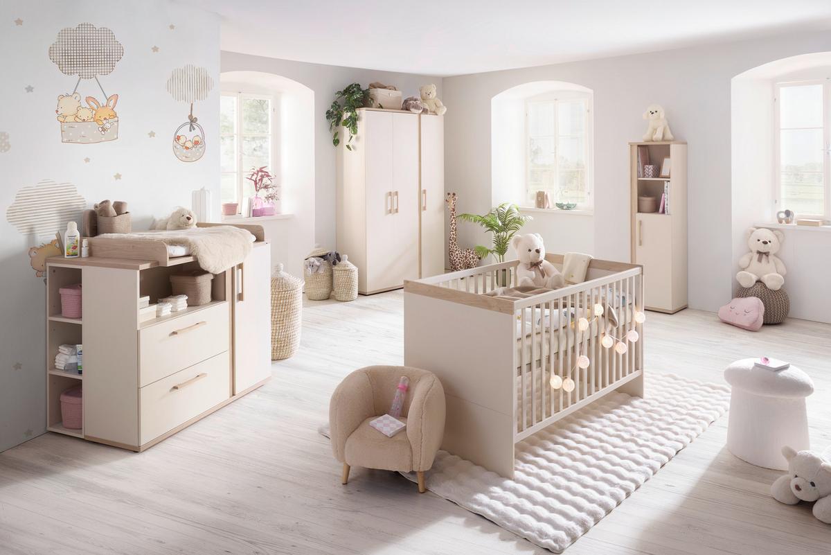 Kleiderschrank Dolce Bambino Kaschmirfarben - Kaschmir, KONVENTIONELL, Holz/Holzwerkstoff (135/200/55cm) - Roba