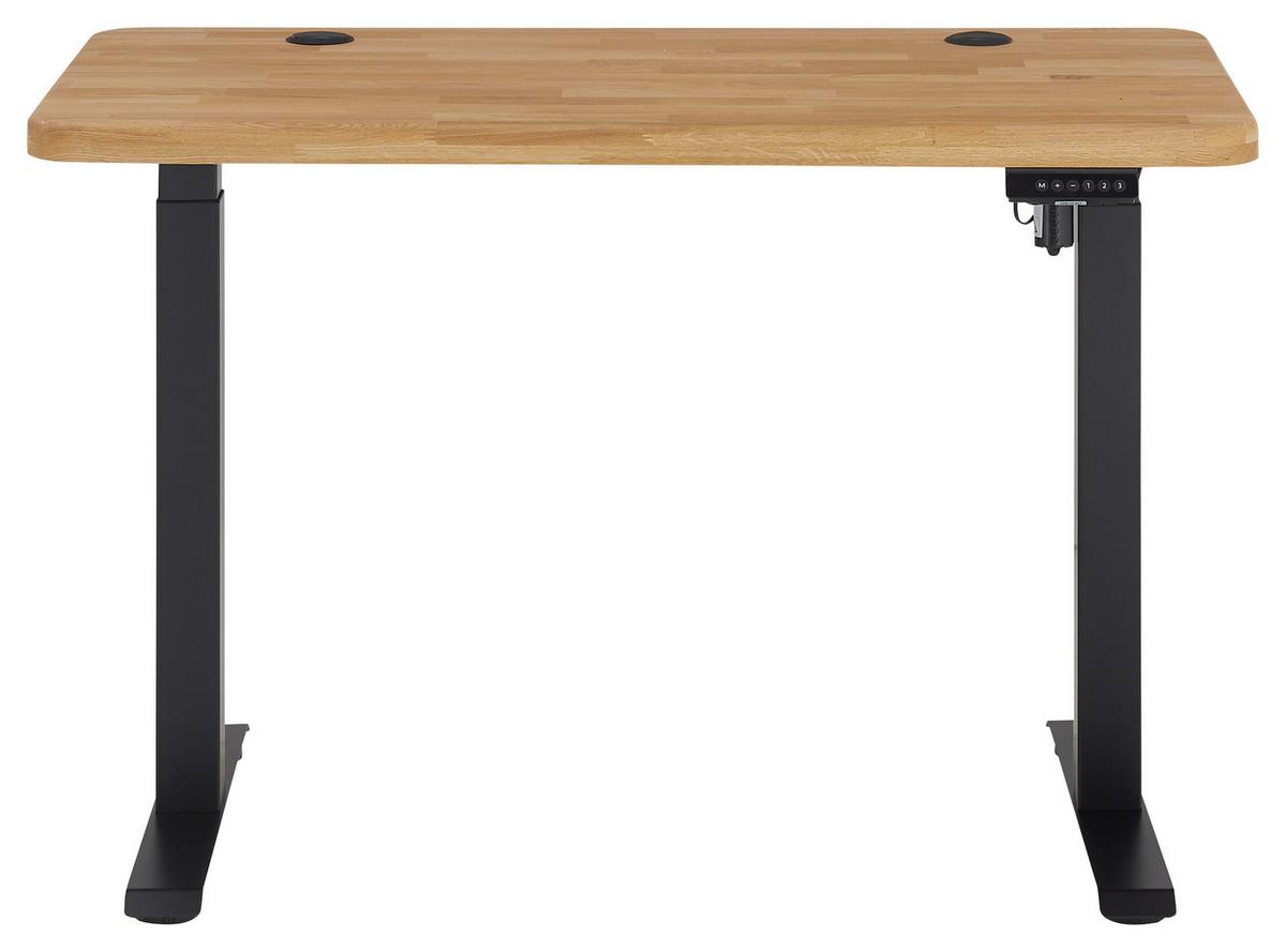BIURKO RECIFE - kolor dębowy, Modern, metal/drewno (120/60/76-119cm) - Linea Natura
