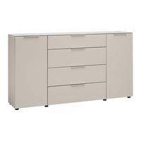 Sideboard Siena Kaschmirfarben - Chromfarben/Kaschmir, MODERN, Glas/Holzwerkstoff (180/99/40cm) - Mömax
