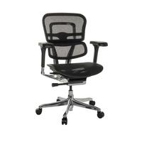 Drehstuhl Ergohuman Base Schwarz ca. 69x107-122x64cm - Silberfarben/Schwarz, Basics, Kunststoff/Textil (69/107-122/64cm) - MID.YOU