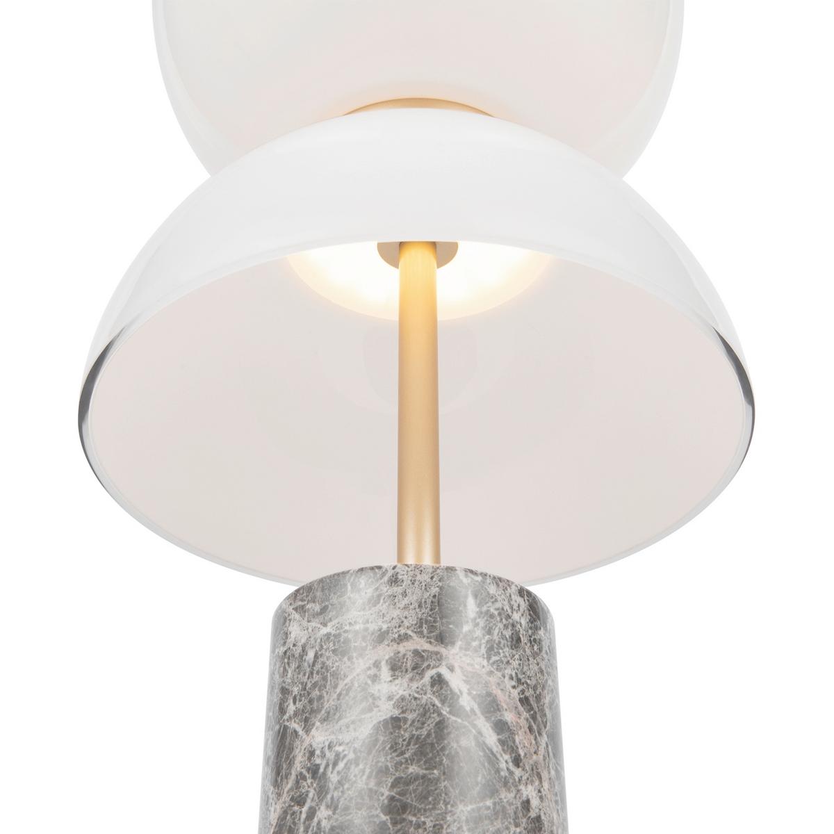 Tischleuchte Mod178tl-L11gr3k - Weiss/Goldfarben, Design, Stein/Metall (22/46cm) - MAYTONI