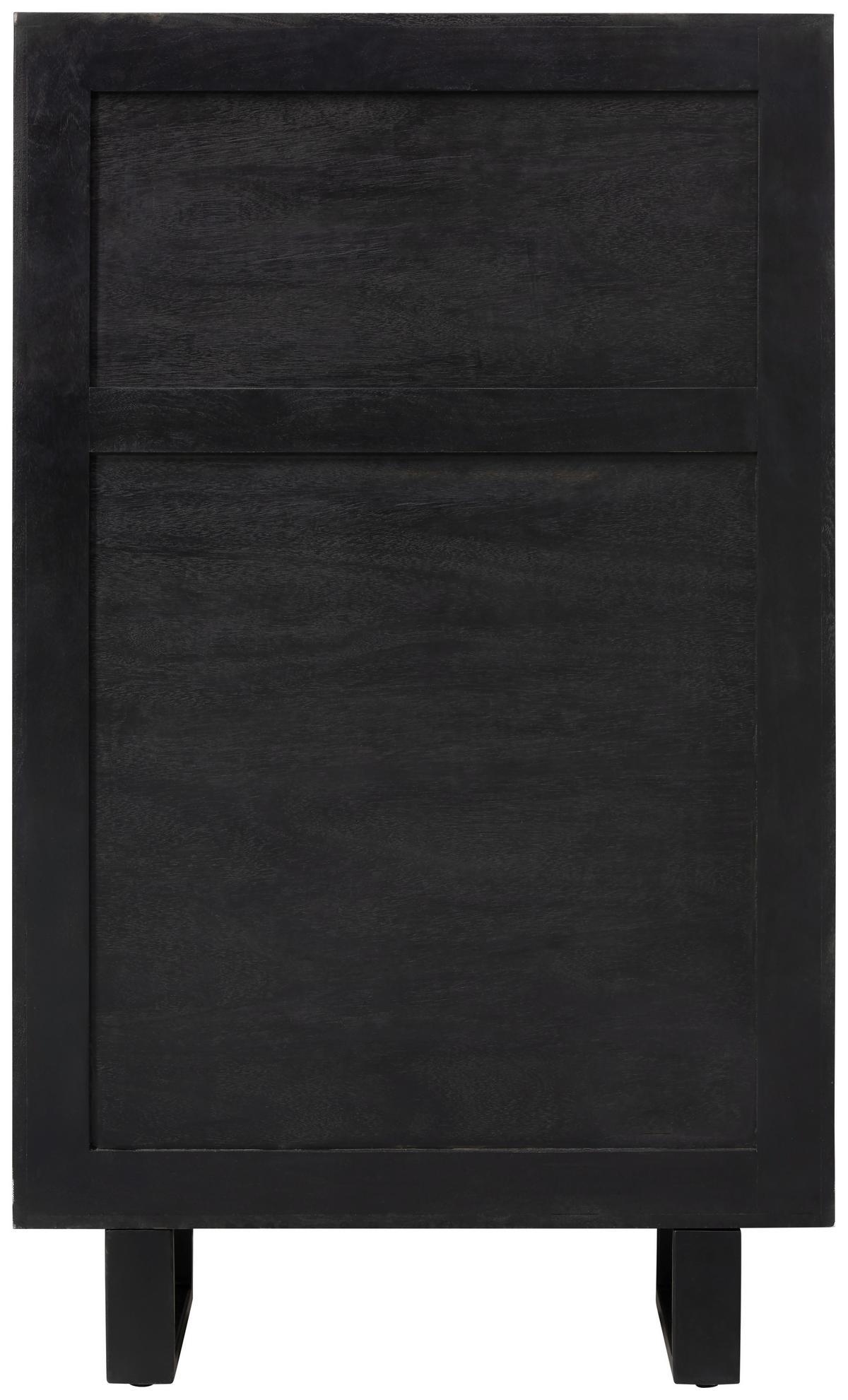 KOMODA WYSOKA HIGHBOARD - czarny/kolor złoty, Design, metal/drewno (90/150/40cm) - Livetastic