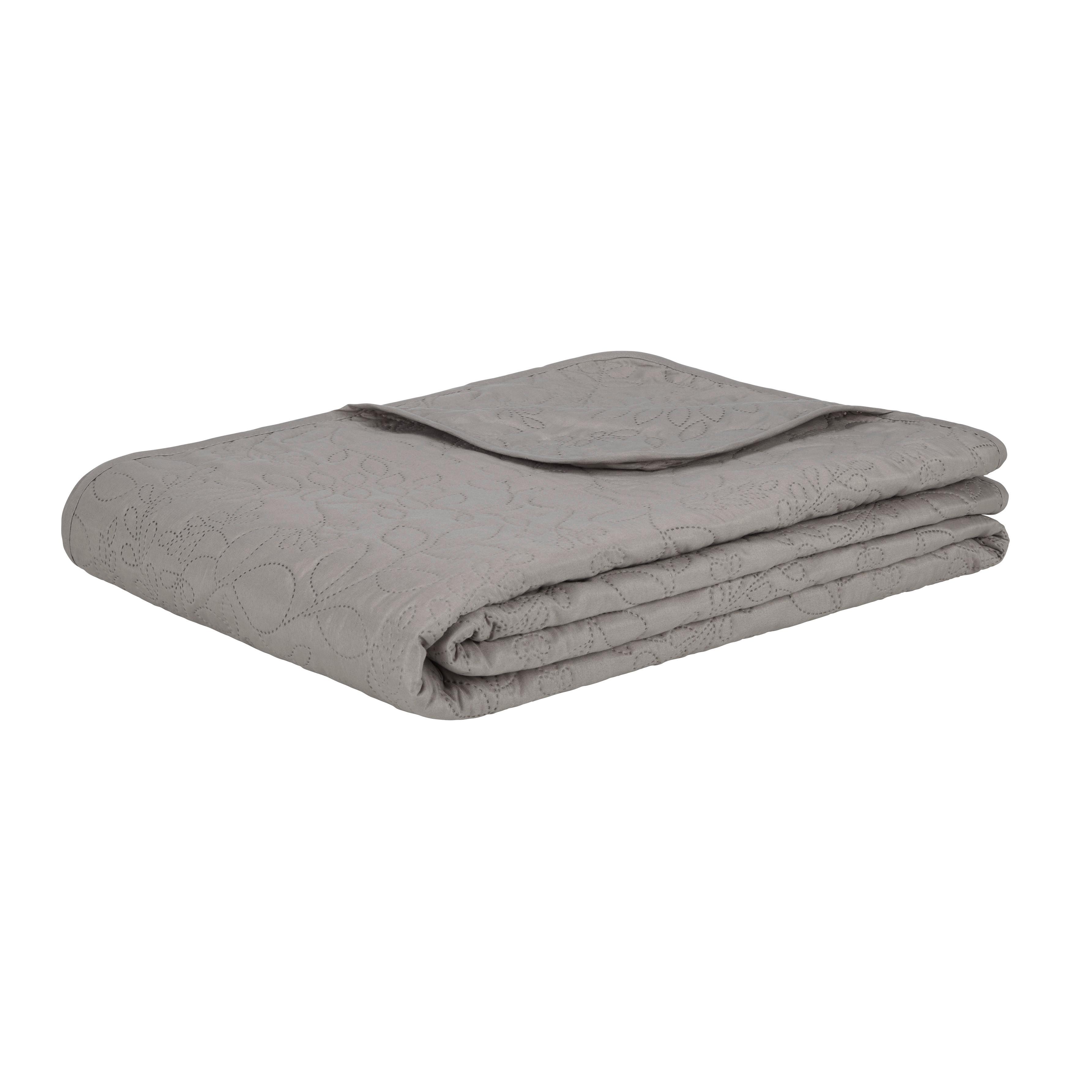 Cuvertură GRACE - gri, textil (220/240cm) - Modern Living
