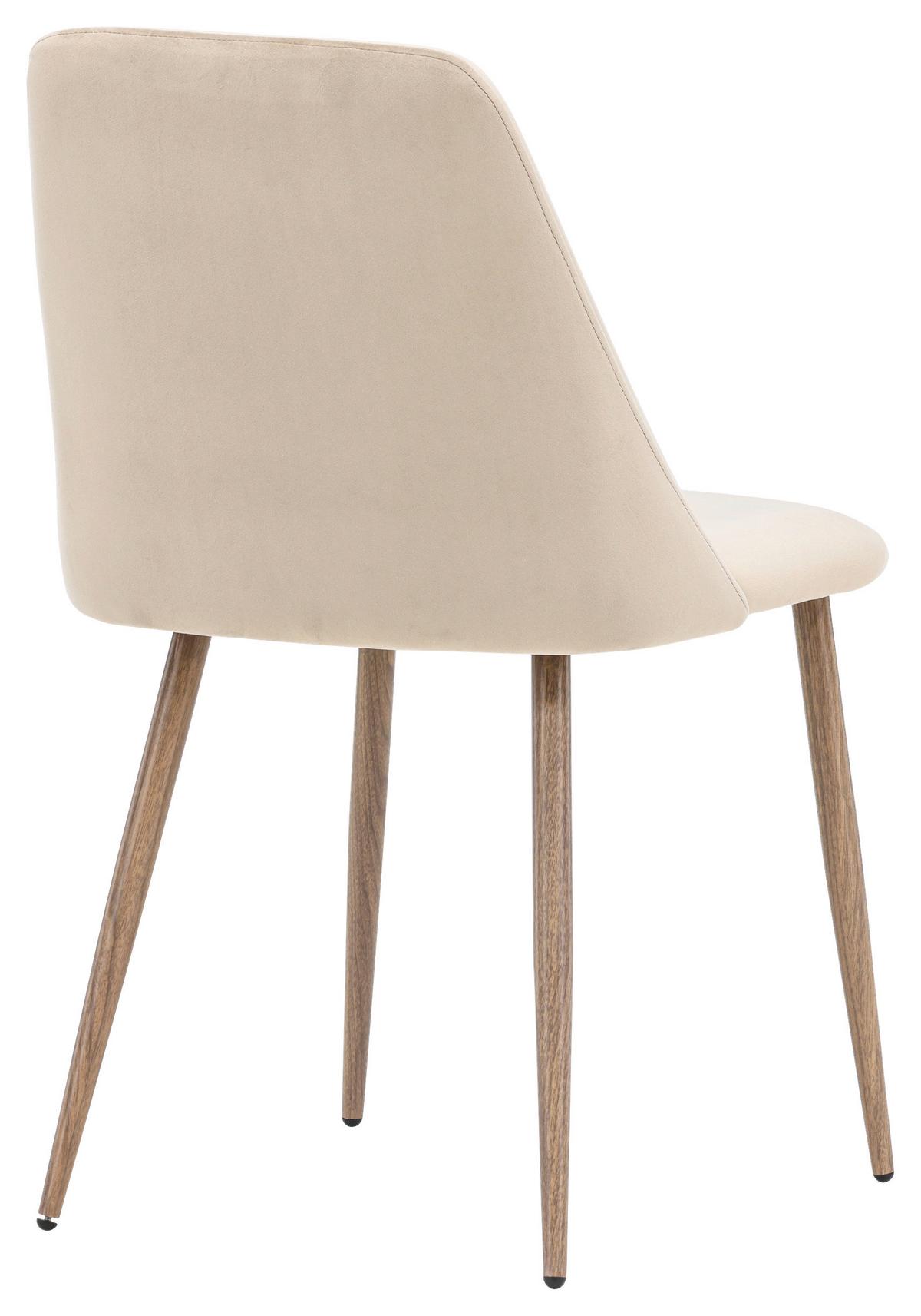 STUHL-SET NIGHT - Beige/Braun, Design, Textil/Metall (49/87/56cm) - Livetastic
