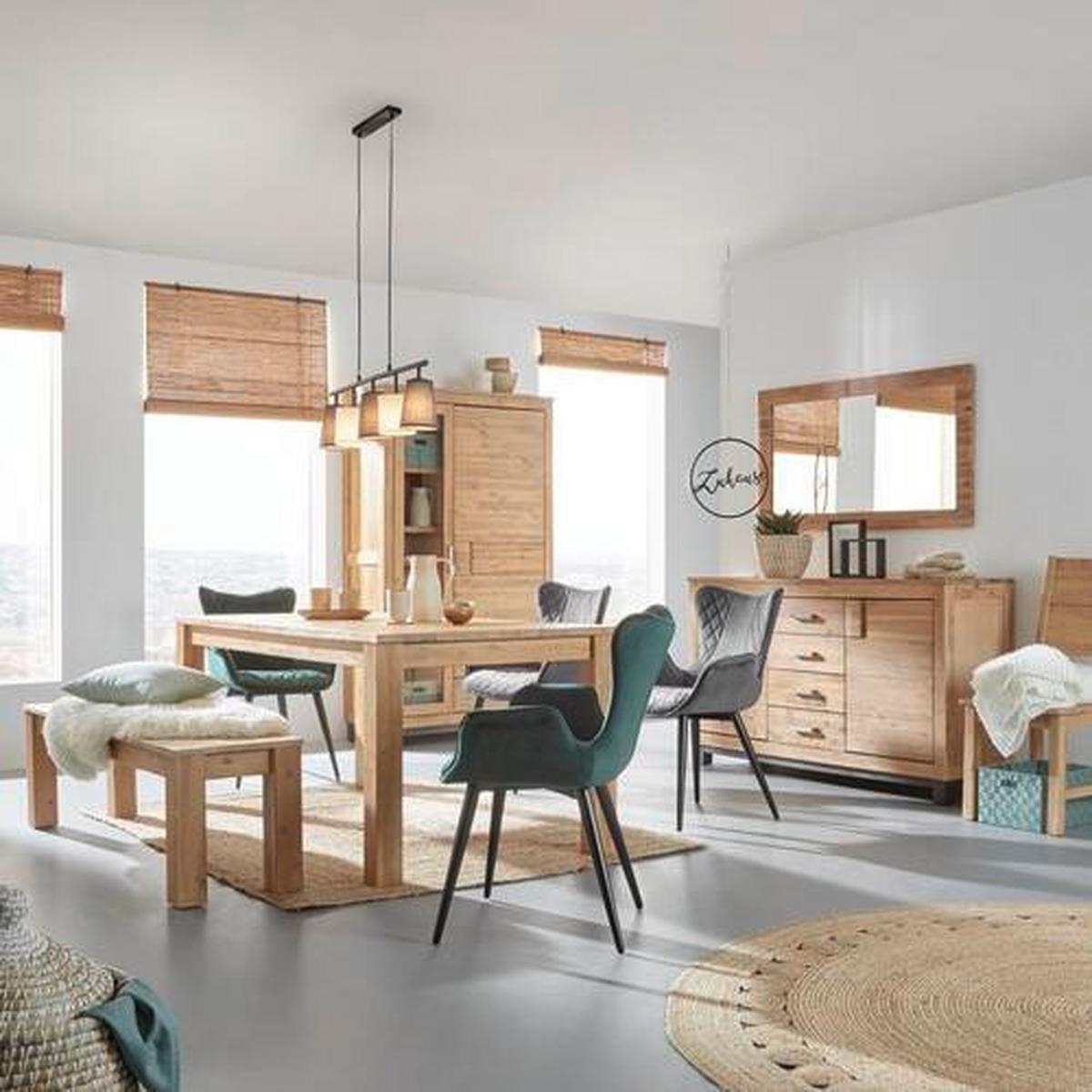 Sitzbank aus Akazie teilmassiv - Akaziefarben, Konventionell, Holz (160/45/40cm) - Zandiara