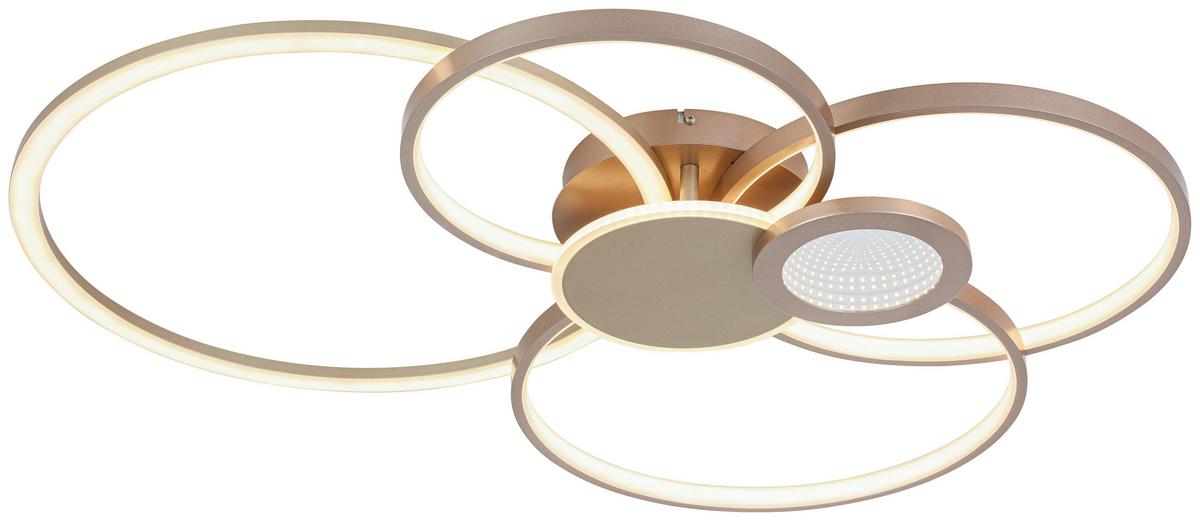 Plafonieră cu LED Genial - cappuccino/șampanie, Modern, plastic/metal (60/80/10,5cm) - Mömax