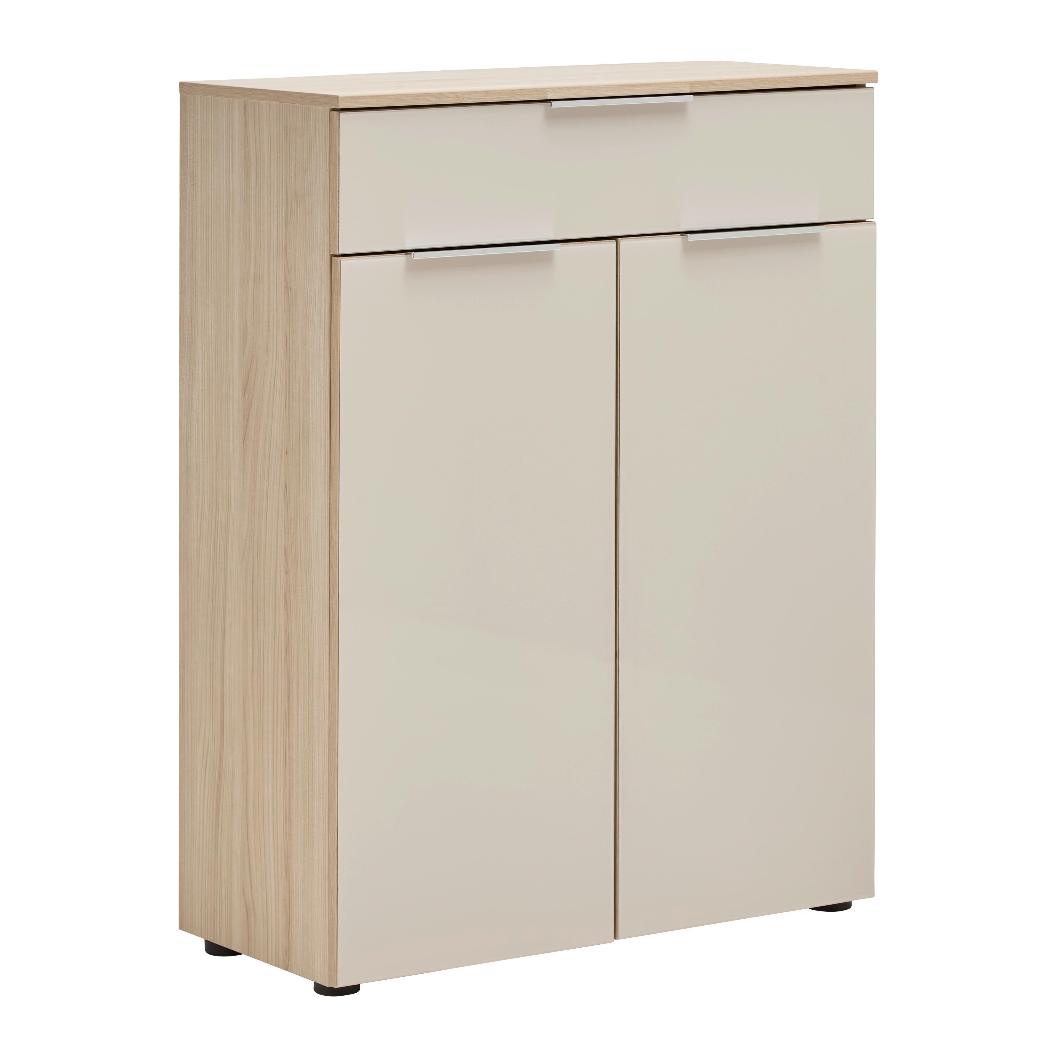 Schranksystem Siena Kaschmir/Eichefarben - Kaschmir/Chromfarben, MODERN, Holzwerkstoff/Metall (80/110/38cm) - Mömax