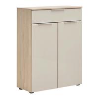 Schranksystem Siena Kaschmir/Eichefarben - Kaschmir/Chromfarben, MODERN, Holzwerkstoff/Metall (80/110/38cm) - Mömax